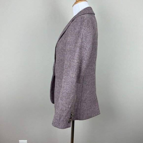 J Crew Parke Blazer Jacket Womens 4 English Birdseye Twill Wool Academia Preppy - Picture 10 of 15